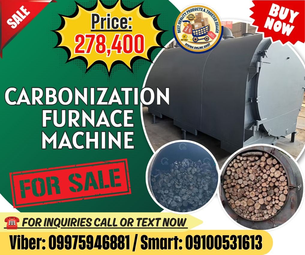 Carbonization Furnace Machine Charcoal Making Equipment (Category: Industrial Equipment) located in Davao. Submitted by mightydragon_869e63 (Listing ID 1467038508, Image 1). Description: 📍HURRRYYYY!!! BUY NOW!!! & GET LESS DISCOUNT 📍WE'RE ON SALE ❗️ 🌏 We Can Deliver Nationwide 👉 AP Cargo, LBC & Lalamove- door to door (🛳️ Sea /✈️ Air Freight) ✅ 💯 Guaranteed Seller ✅ Good Quality Products ✅ 💯 Legit Distributor ✅ Complete Permits ✅ 1 Year War