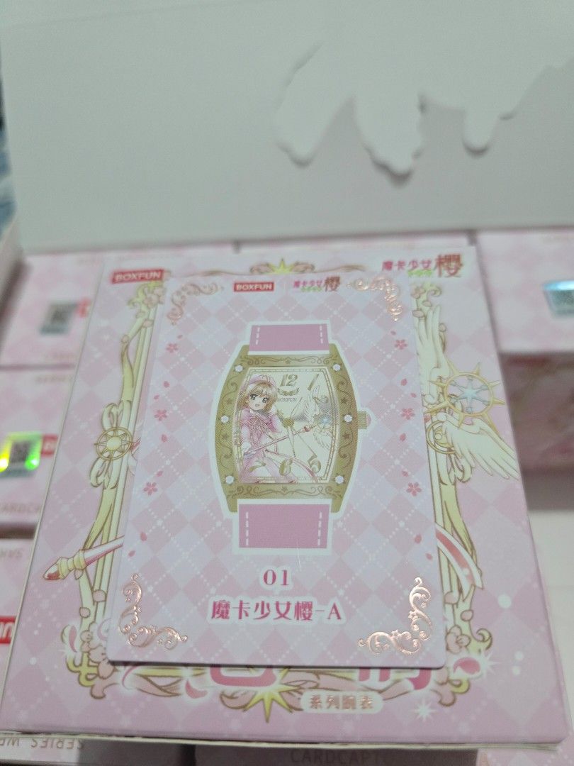 Cardcaptor Sakura Series Wristwatch BoxFun (Category: Women's Watches) located in Mandaluyong City. Submitted by tsukineko0613 (Listing ID 1467020451, Image 2). Description: - Official Cardcaptor Sakura BoxFun Series 01 wristwatch (Magic Card A design) - Features a magical Sakura-themed dial and strap - Comes with a pink collector's packaging box and matching character card - Brand new in original packaging, ideal for fans and collectors - Ready 