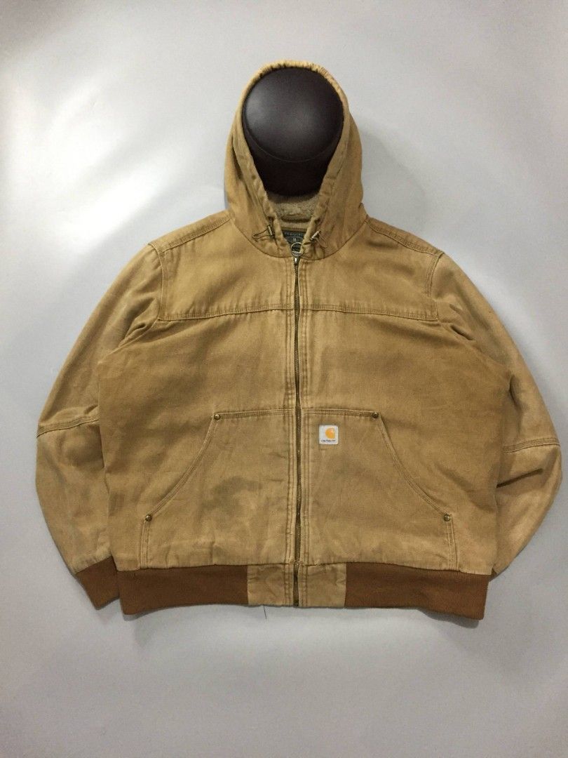 Carhartt Alternative Workwear Jacket (Category: Coats, Jackets and Outerwear) located in Balayan. Submitted by _wethrift (Listing ID 1465888806, Image 1). Description: Carhartt Alternative Workwear Jacket - repatch - size XL to 2XL - dimension 28 x 27.5 - excellent condition - color rate 9/10 - minimal scratch / minimal stain MINE - 📩 +shipping fee 📍 BALAYAN, BATANGAS.