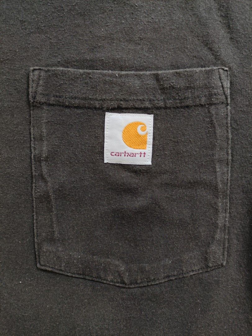 Carhartt K87 BLK Pocket Tee (Category: Tshirts & Polo Shirts ) located in Calamba. Submitted by alorbis96758 (Listing ID 1467079321, Image 3). Description: Chest Width : 20" Length : 29" Best Fit : Small Tall Color Rate : 8.5 Flaws : ❌.