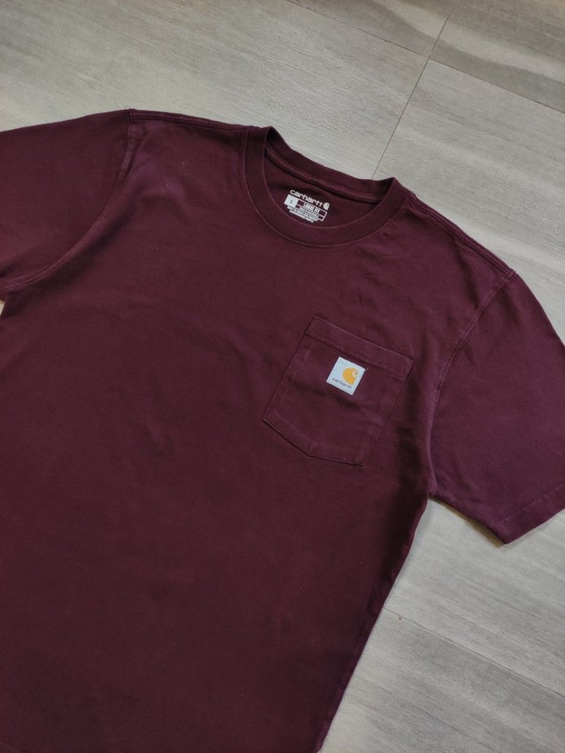Carhartt K87 PRT Pocket Tee (Category: Tshirts & Polo Shirts ) located in Calamba. Submitted by alorbis96758 (Listing ID 1467079157, Image 2). Description: Chest Width : 20" Length : 29" Best Fit : Small Tall Color Rate : 9.8 Flaws : ❌.