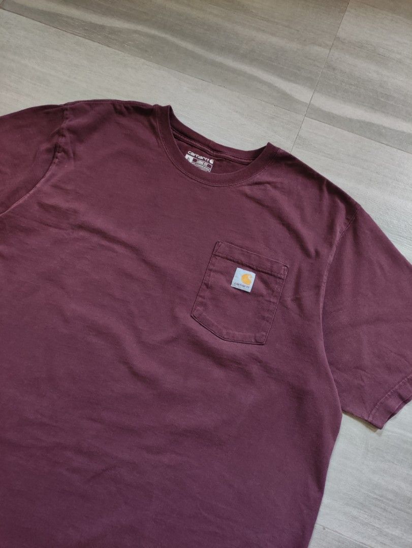 Carhartt K87 PRT Pocket Tee (Category: Tshirts & Polo Shirts ) located in Calamba. Submitted by alorbis96758 (Listing ID 1467081788, Image 2). Description: Chest Width : 25.5" Length : 31" Best Fit : XL ~ 2XL Color Rate : 9.5 Flaws : Minor Bleach Stain.