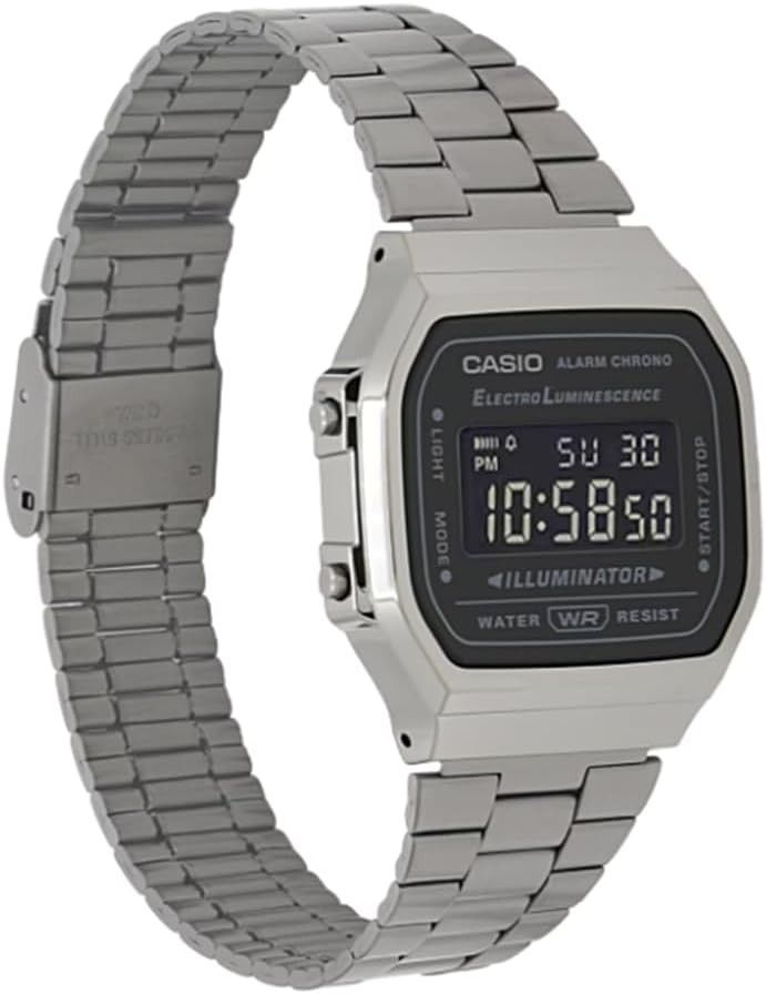 [Casio] G-Shock A168WGG-1BVT Vintage Silver （分類：手錶）位於 Hong Kong。 由 carousellglobal_hk 提交（商品編號 1465271361，圖片 3）。簡介： [Brand] G-SHOCK [Department] Unisex Adults [Type] Wristwatch --[Returns and Refunds]-- Returns and refunds are not accepted for change of mind. All requests will be processed in accordance with the Buyer Protection Refund policy. For verification purposes, a video recording of the parcel being opened is strictly required.。