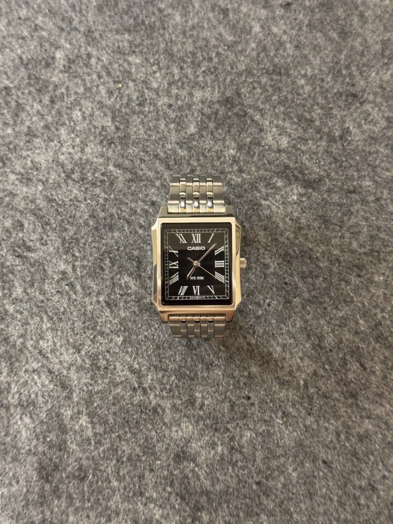 Casio MTP-B190 Rectangular Stainless Steel Watch (Black Dial) (Category: Men's Watches) located in Quezon City. Submitted by vonq13 (Listing ID 1467088694, Image 3). Description: Casio MTP-B190D-1BV Black Dial Watch Purchased at SM North EDSA on October 15, 2026. Brand new and in just-got-out-of-the-box condition. - Never used, only fitted once - No wear and tear - Fully functional - Black dial with stainless steel bracelet Original SRP: 6,300 Se