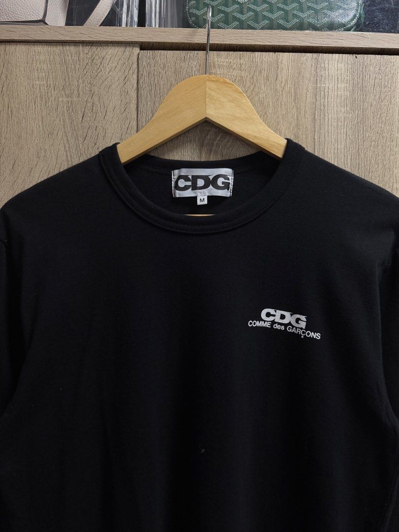 Cdg Chest Logo Longsleeve (Category: Tshirts & Polo Shirts ) located in Cavite. Submitted by PRIVATE.Selection (Listing ID 1467058288, Image 3). Description: Cdg Chest Logo Longsleeve Authentic/Legit Size M W- 20 L- 27 Good as New .