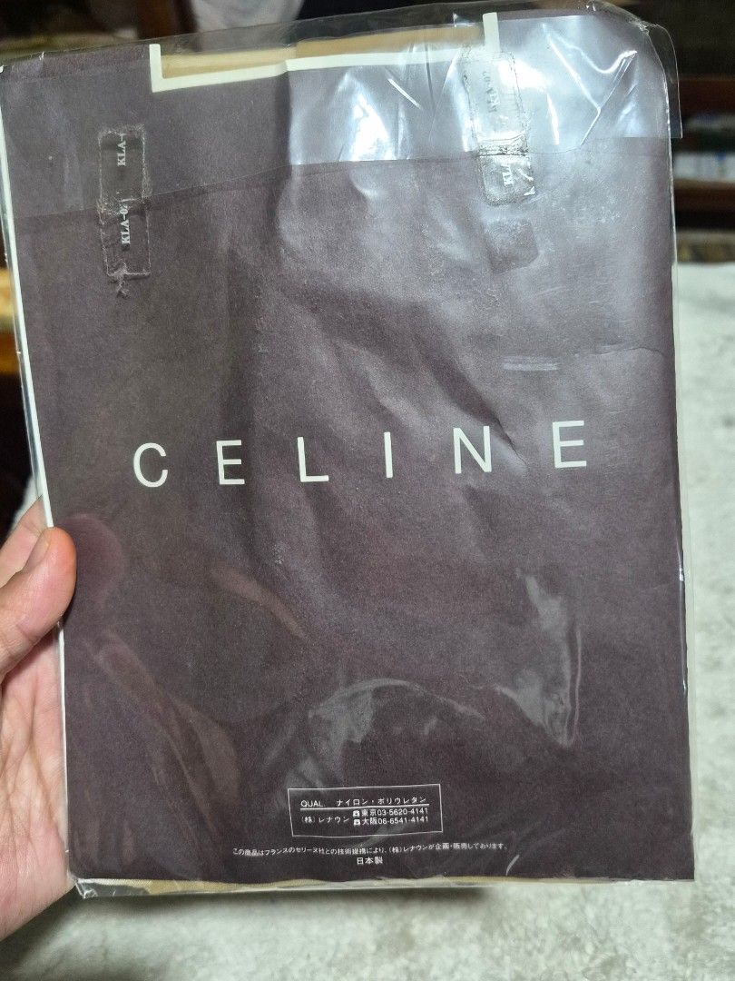 Celine Pantyhose Size M~L (Category: Undergarments & Loungewear) located in Mandaue City. Submitted by chuchi152615 (Listing ID 1467009448, Image 2). Description: - Brand: Celine - Shade: 27 - Size: M to L (Fits hips 85-98cm, height 150-165cm) - Material: Nylon and polyurethane - Style: Soft, semi-transparent with a nice weave and high-gauge support - Condition: Brand new in original packaging.