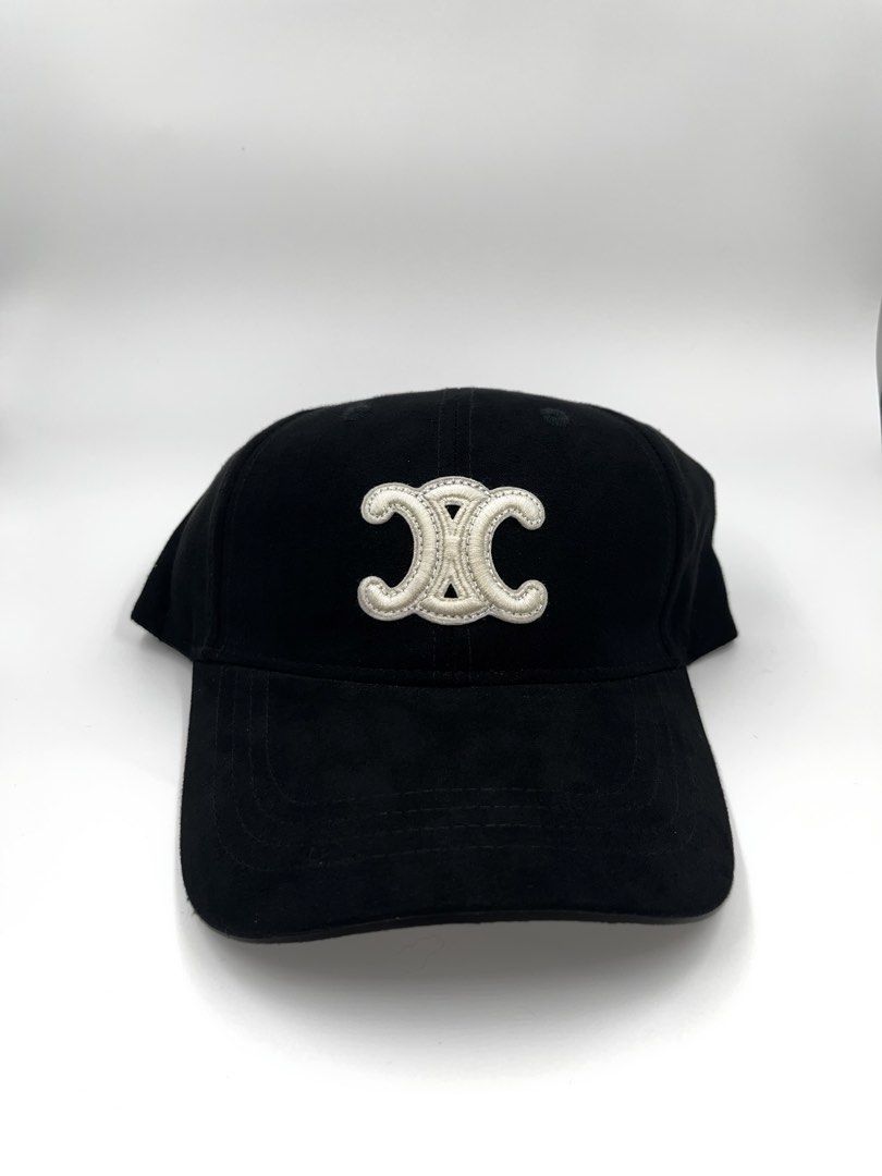 Celine Triomphe Embroidered Baseball Cap (Category: Caps & Hats) located in Manila. Submitted by five_gallery (Listing ID 1467166985, Image 1). Description: - Features the iconic cream Triomphe logo embroidered on the front - Classic curved brim and structured crown for a great fit - Adjustable strap at the back for custom sizing - Clean fabric with zero flaws, stains, or fading - Perfect go-to accessory for casual everyday outfits.