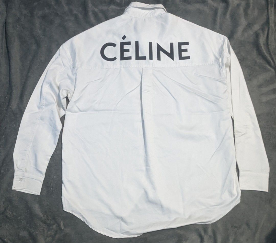Celine White Long Sleeve Button down (Category: Longsleeves) located in San Ildefonso. Submitted by tripniberto (Listing ID 1467139138, Image 1). Description: Celine Fabric: cotton/silk(not sure) Dimes: 23w/28L(Fr)31L(Back) Issue: Need wash Color Rate: 9.3/10(or better) (lighting may affect the color on images) MOP: gcash MOD: j&t(+sf) NO RUSH SHIPPING!!! (3-5days Ship out!) please manage your expectations this is ukay items PM if interested 📩 B