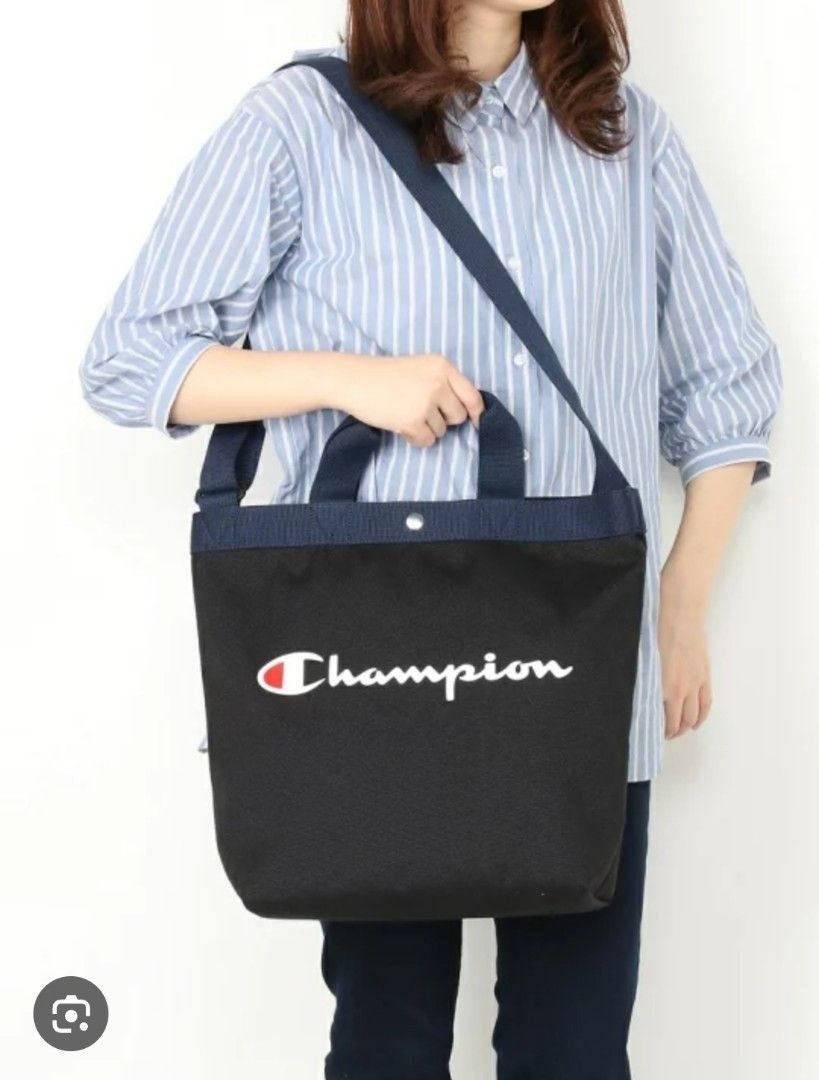 Champion 2 way tote (Category: Tote Bags) located in Baguio. Submitted by jayrgijc52758 (Listing ID 1466980017, Image 2). Description: Champion 2 way canvas tote Excellent condition Medium near large 500.