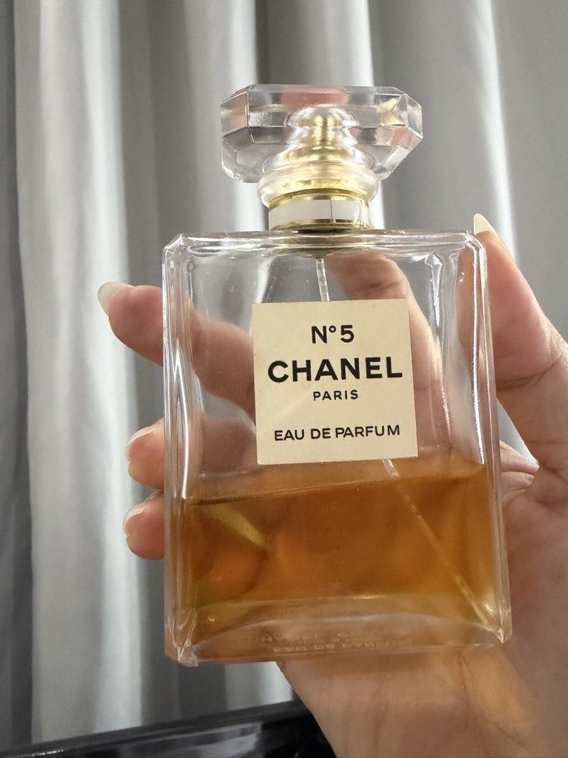 Chanel No. 5 Eau De Parfum Tester 100ml (Category: Fragrance & Deodorants) located in San Antonio. Submitted by luvstuffffff (Listing ID 1467038277, Image 1). Description: - Authentic Chanel No. 5 Eau de Parfum (100ml / 3.4 oz tester bottle) - Tester version marked "Demonstration Not for Sale" on the bottom with batch codes - Classic floral aldehydic scent straight from Paris - Iconic glass bottle featuring clear cap, gold collar, and CC logo nec