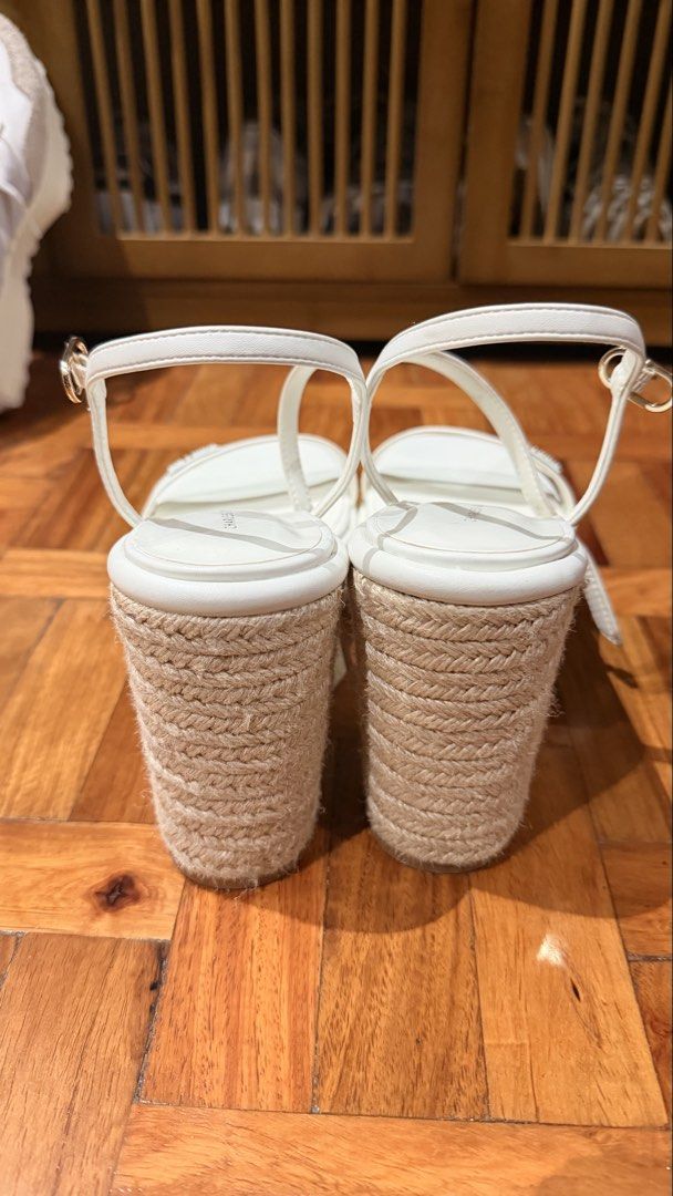 Charles & Keith White Espadrille Wedge Sandals (Category: Wedges) located in Paranaque City. Submitted by nglcwng (Listing ID 1467097670, Image 3). Description: **USED ONCE ONLY **NO BOX (I don’t keep boxes coz it’s a waste of space).