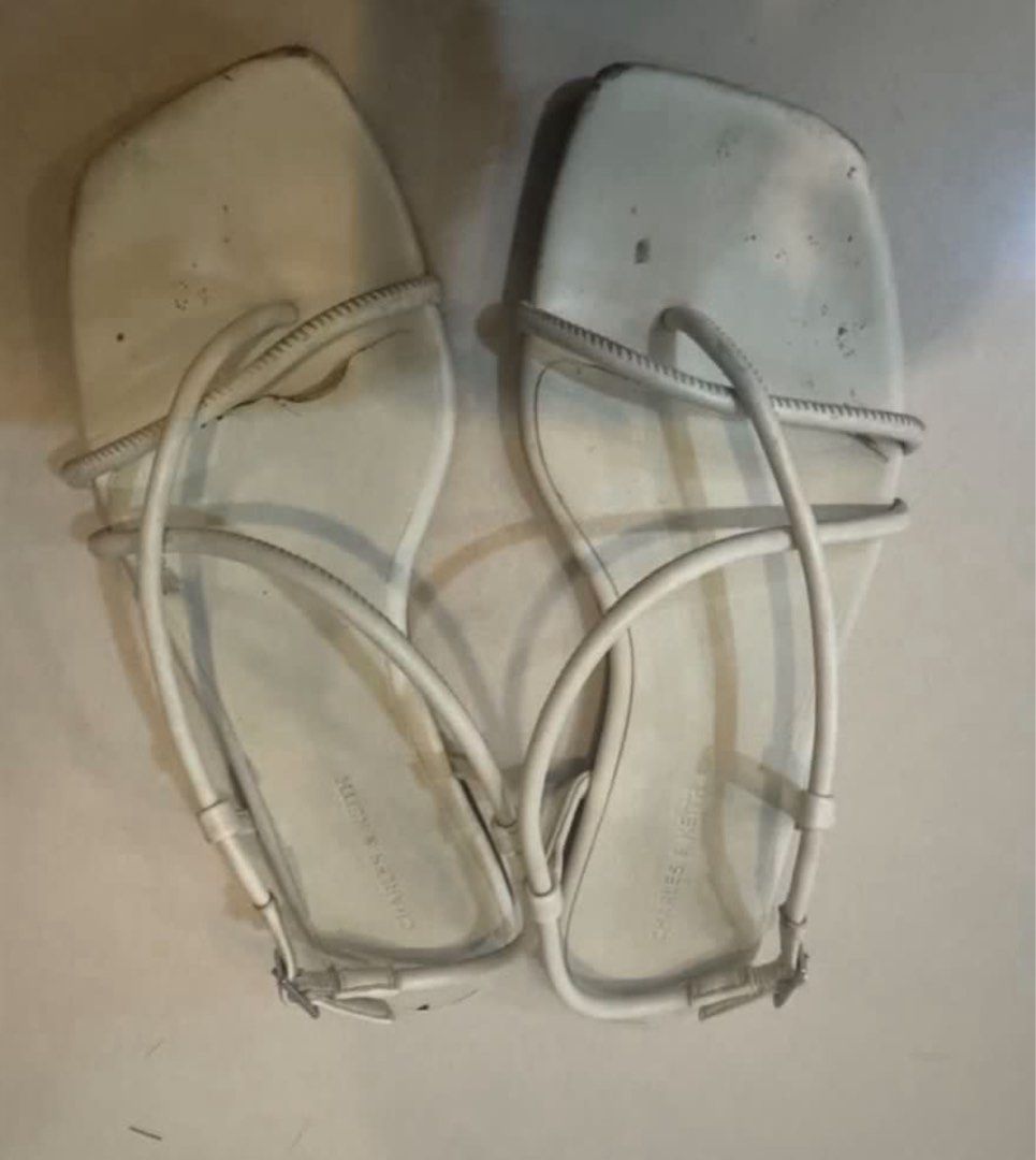 Charles and Keith white 37 (Category: Sandals) located in Quezon City. Submitted by prelovedsaleitems (Listing ID 1467019448, Image 1). Description: .