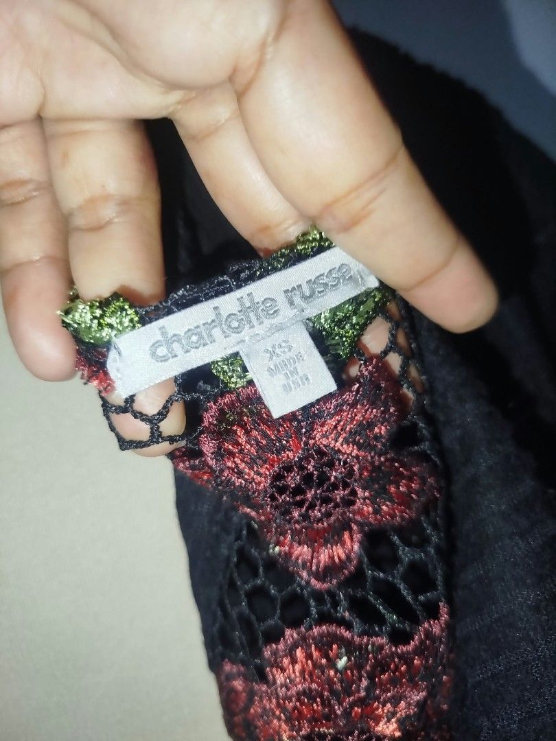 Charlotte Russe Cardigan (Category: Coats, Jackets and Outerwear) located in Manila. Submitted by shoppebymaria (Listing ID 1467096810, Image 3). Description: With lace detail at the back can fit up to medium.