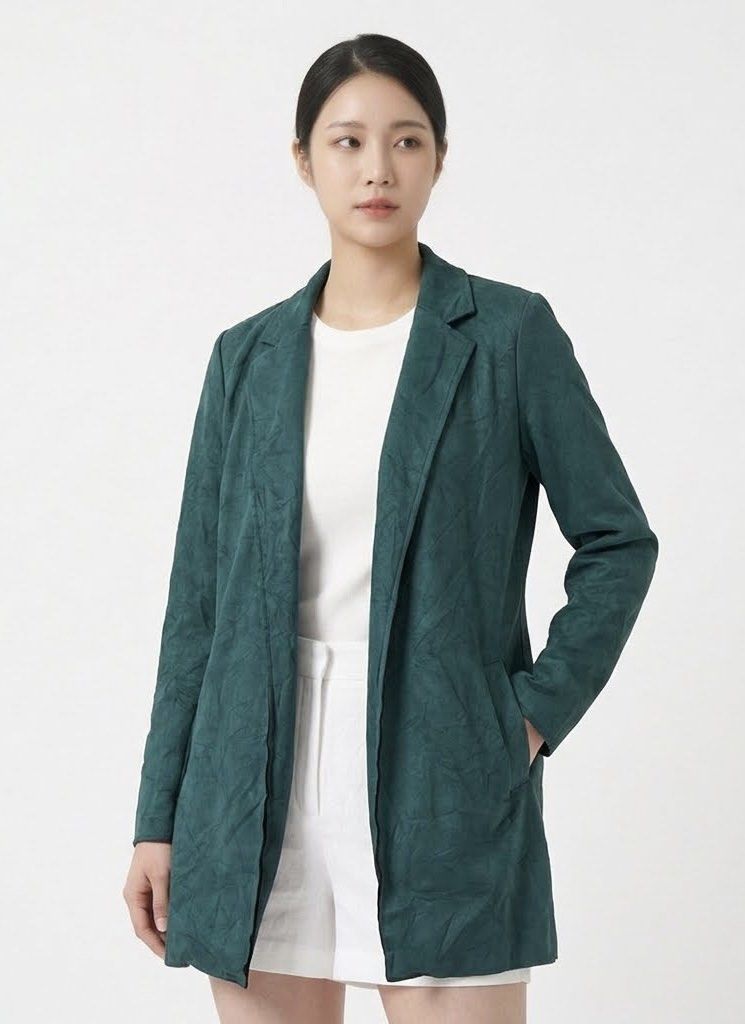 Chocolate U.S.A. Green Suede Blazer Jacket Size S (Category: Coats, Jackets and Outerwear) located in Santa Rosa. Submitted by thrifty_bev (Listing ID 1467022742, Image 1). Description: Chocolate U.S.A. Emerald Green Faux Suede Longline Blazer - Size S ₱280 Loc: Santa Rosa, Nueva Ecija MOD: Shapee Checkout MOP: Payment first via Maribank (No COD).