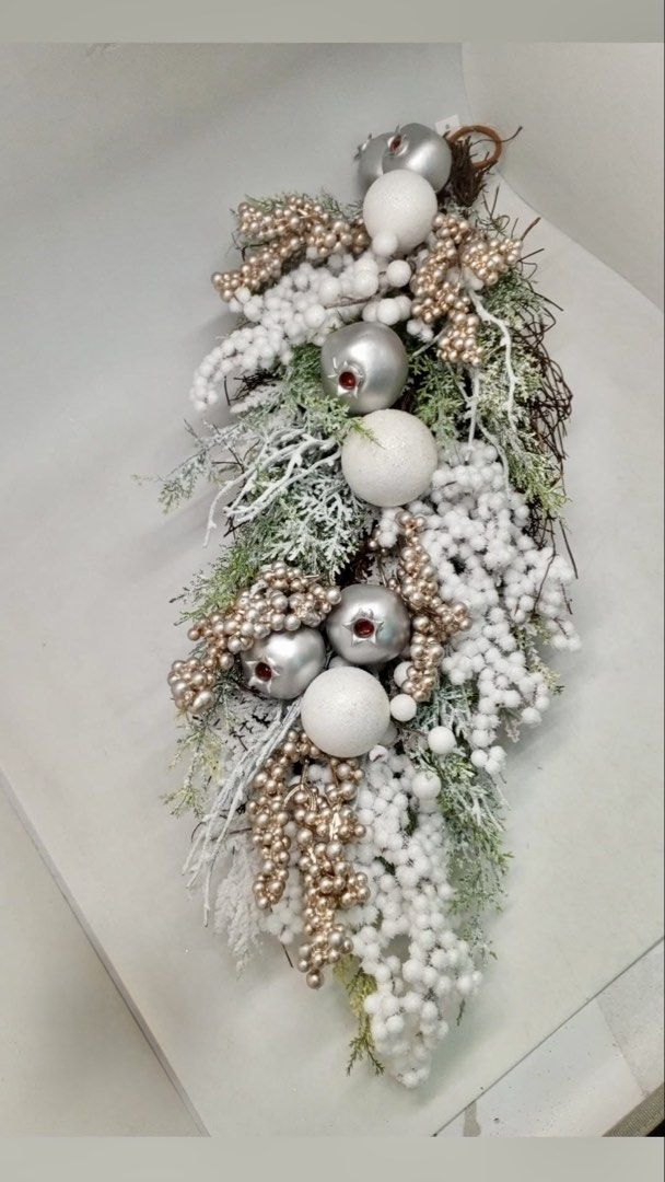 Christmas Decor (White and Silver) (Category: Wall Decor) located in Taguig. Submitted by agclim (Listing ID 1467167385, Image 1). Description: Built-in hanging loop at the top for easy placement on doors, walls, or staircases RFS I have a similar one. .