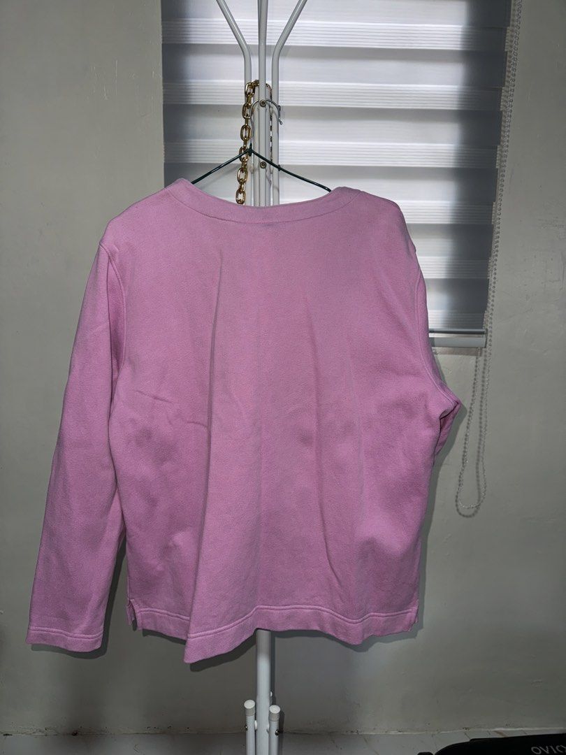 Classic Elements Pink Button-Up Cardigan Size L (Category: Coats, Jackets and Outerwear) located in La Trinidad. Submitted by prelovedandfindsbyji (Listing ID 1466978429, Image 2). Description: - Brand: Classic Elements - Color: Pink - Size: Large - Style: Long-sleeve cardigan with rounded neckline and snap-button front closure - Features: Two front patch pockets near the hem - Material: 82% cotton, 18% polyester - Origin: Made in Cambodia.
