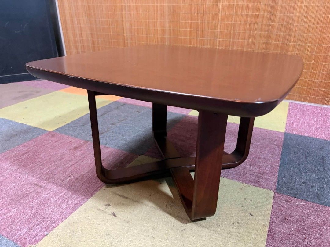 Coffee/center Table (Category: Tables & Sets) located in Meycauayan. Submitted by marygracecasimiro (Listing ID 1467042149, Image 1). Description: FUJI Square Top Bentwood Coffee / Center Table SOLID WOOD!!! AESTHETIC!!! HEAVY-DUTY!! Produced by the historic Japanese manufacturer Fuji Furniture, this piece is celebrated for its mid-century modern aesthetic, utilizing specialized steam-bent curved wood techniques rooted in traditional Tokushima sh