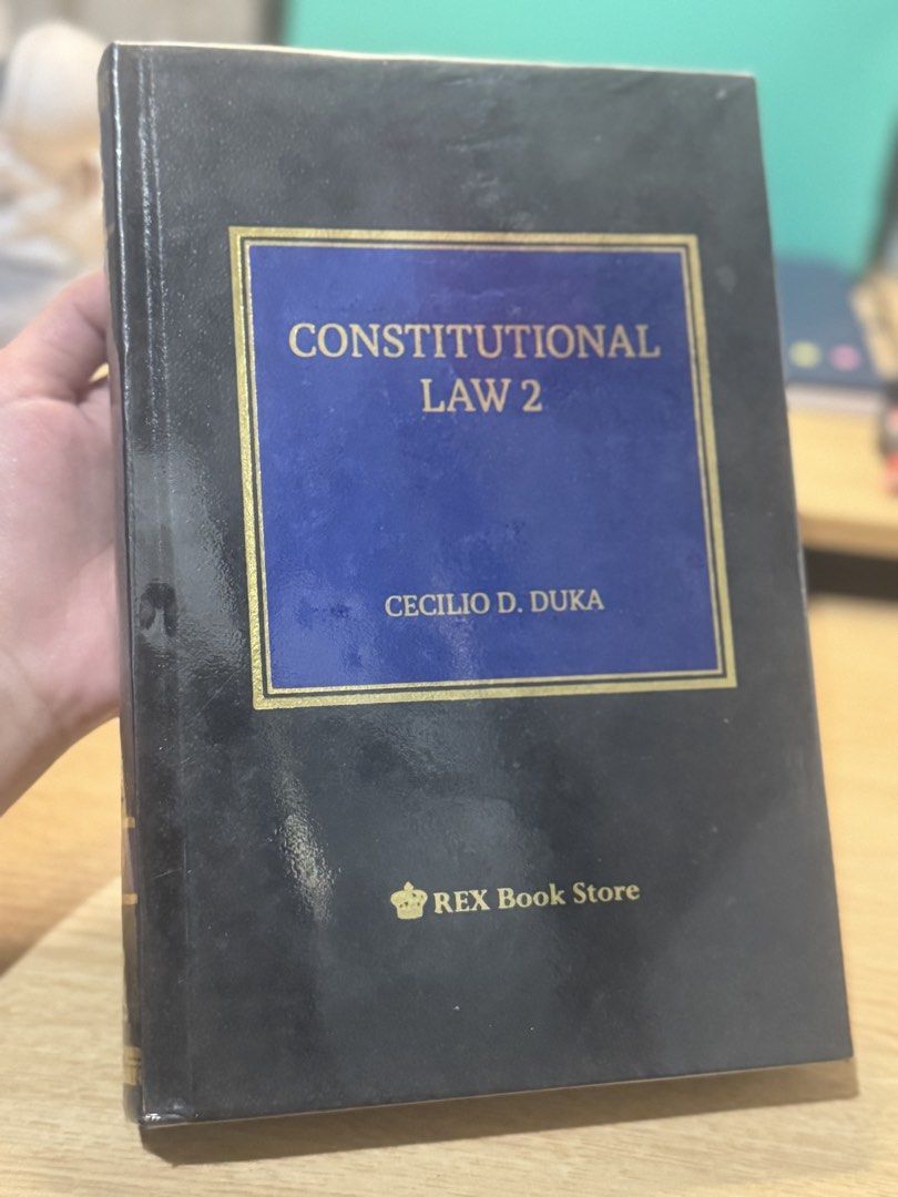 Constitutional Law 2 - 2019 ed. - Duka (Category: Textbooks) located in Manila. Submitted by wednesday30 (Listing ID 1467113258, Image 1). Description: .