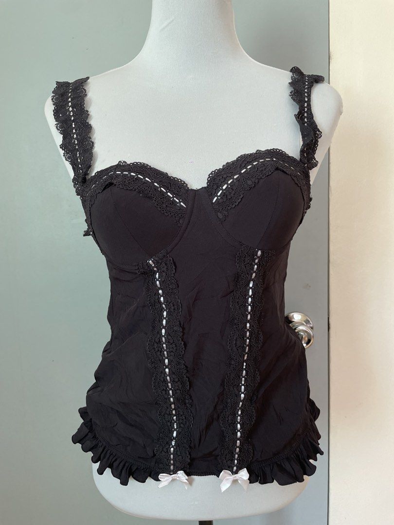 Coquette black laced top (Category: Sleeveless) located in Abucay. Submitted by tap-thrift (Listing ID 1467035521, Image 1). Description: .