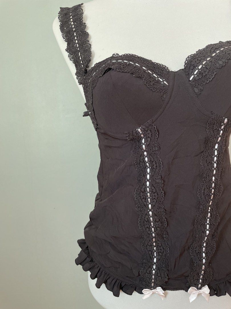 Coquette black laced top (Category: Sleeveless) located in Abucay. Submitted by tap-thrift (Listing ID 1467035521, Image 2). Description: .