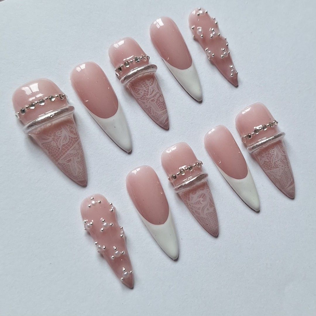 Custom press on nails (Category: Hands & Nails) located in Quezon City. Submitted by luxetips_pressph (Listing ID 1466976100, Image 2). Description: Custom Press On Nails for 250-350php Any shape and length message to order and for inquiries Inclusions: 📌 Nail Prep Kit (Alcohol Pads, Cuticle Pusher, Nail File) 📌 Jelly Glue 📌 Care Card 📌 Press On Nails.