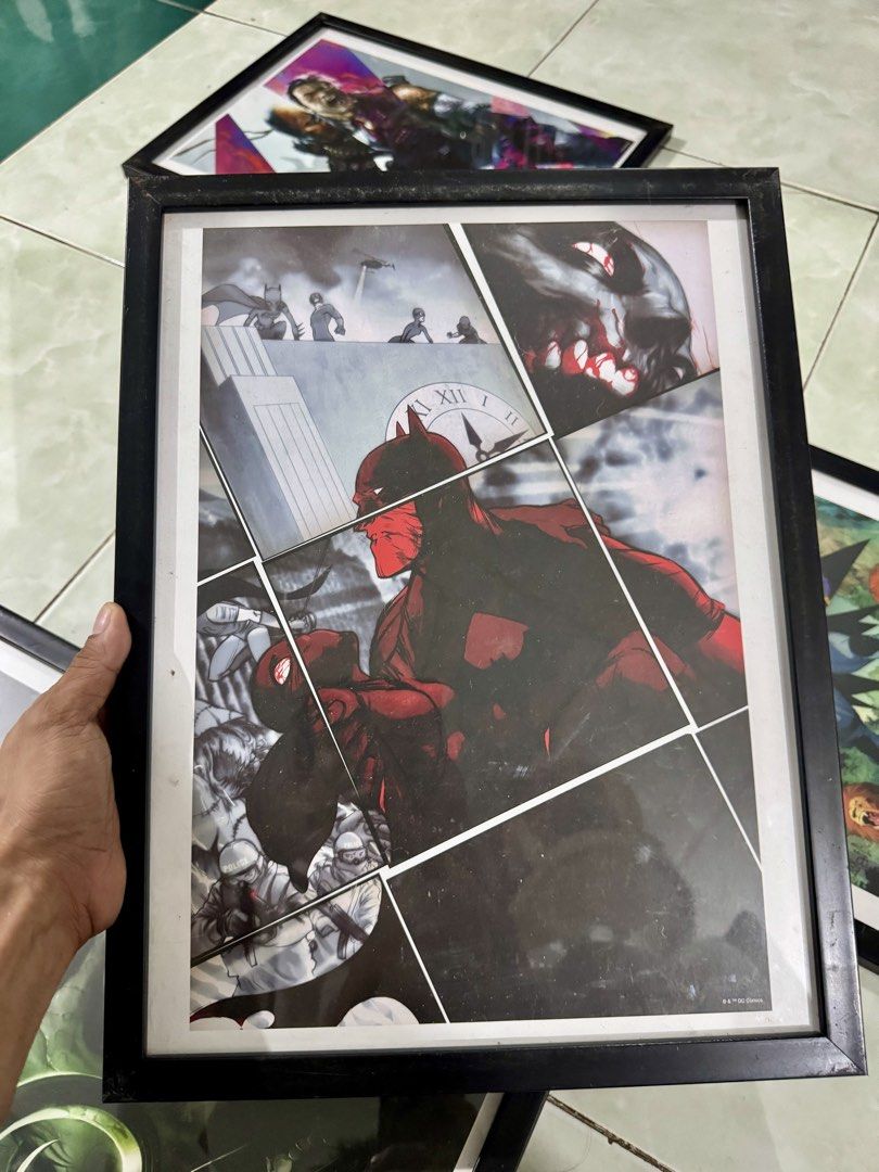 Dc Batman Super heroes Poster with Frame (Category: Stamps & Prints) located in Paranaque City. Submitted by icko007 (Listing ID 1466998236, Image 2). Description: Dc Poster with Frame 399 Each nalang Pag take All 350 each nlng Dimension 17 x 13 inches No Rush Shipping/ Dibs Now Pay now Location Paranaque Payment Gcash/Bpi Shipping Lalamove/Lbc Buyers Risk / Fee ‼️Seller is not responsible for: lost, stolen, or damaged packages..