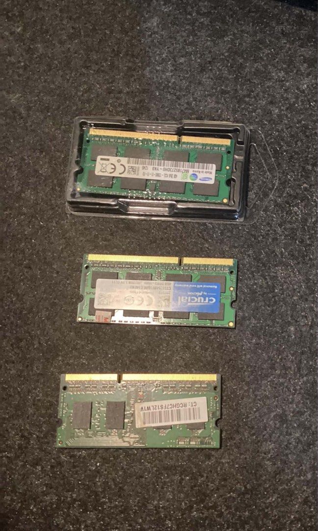 DDR3L Laptop RAM (Category: Computer Parts) located in San Miguel. Submitted by jsibarra (Listing ID 1467071556, Image 1). Description: RAM sticks for laptop 📍 4GB Crucial DDR3L - 💵 200 📍 4GB Crucial DDR3 - 💵 200 📍 2GB Samsung DDR3 - 💵 120 take all - 500 Meetup around San Miguel Bulacan Metro Bayan Delivery via J&T (Buyer shoulders shipping fee).