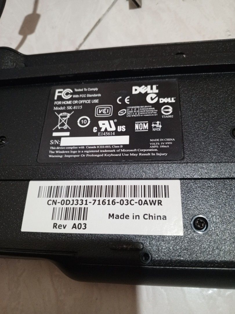 Dell SK-8115 USB Wired Keyboard (Category: Computer Keyboard) located in Muntinlupa City. Submitted by chelsea1221 (Listing ID 1467106724, Image 2). Description: Dell keyboard model SK-8115 (used) Fully functional Rfs: decluttering Location: Muntinlupa 📌*To those interested, I'm free to chat/transact only in the mornings. Thank you..
