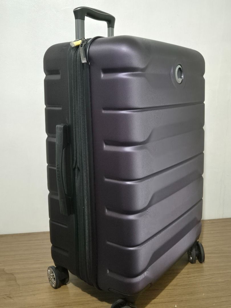 Delsey Paris 24" Expandable Spinner Luggage (Category: Luggage) located in San Juan City. Submitted by leybri.ds (Listing ID 1467031229, Image 2). Description: - Model: DELSEY PARIS 24-inch expandable spinner suitcase - Dimensions: Exterior 68 x 44 x 29.5/32 cm | Interior 59.5 x 42 x 28.5/31 cm - Capacity: 71L + 6L expansion - Material: Sturdy 70% ABS and 30% polycarbonate blend - Security: Built-in TSA-accepted combination lock - Mobility: Four 