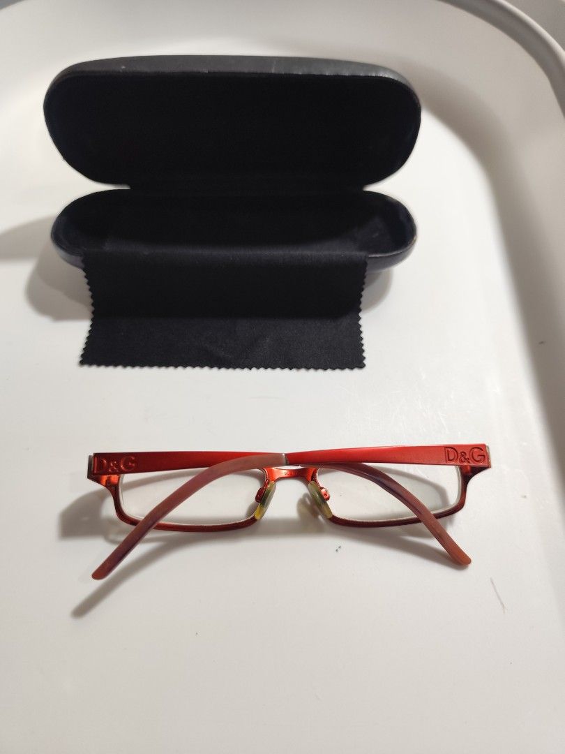 D&G Dolce & Gabbana Red Eyeglasses Frames (Category: Sunglasses & Eyewear) located in Cebu City. Submitted by icoolectnsellect (Listing ID 1467147506, Image 2). Description: Issue: Minor Scratch, Dirt and RX lens. Bought at Garage Sale. Authenticity not Guaranteed, di ko alam if legit or Fake. Buy @ your own Risk. All EyeGlasses or Sun Glasses ay may Grado or Prescription Glasses. Please be careful para di masira mata nyo, you can change the lens