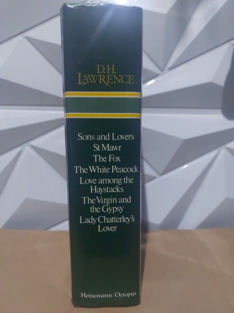 D.H. LAWRENCE — Complete 7-Novel Omnibus (Category: Storybooks) located in Cainta. Submitted by giftshopbyyui (Listing ID 1467134166, Image 2). Description: Hardbound • Vintage Classic • Unabridged Edition ✨ BOOK DETAILS Author: D.H. Lawrence Format: Hardcover Omnibus Publisher: Heinemann / Octopus Condition: Preloved — pages clean & binding tight. Minor signs of age on edges consistent with vintage edition. Contains 7 Complete & Unabridged Novel