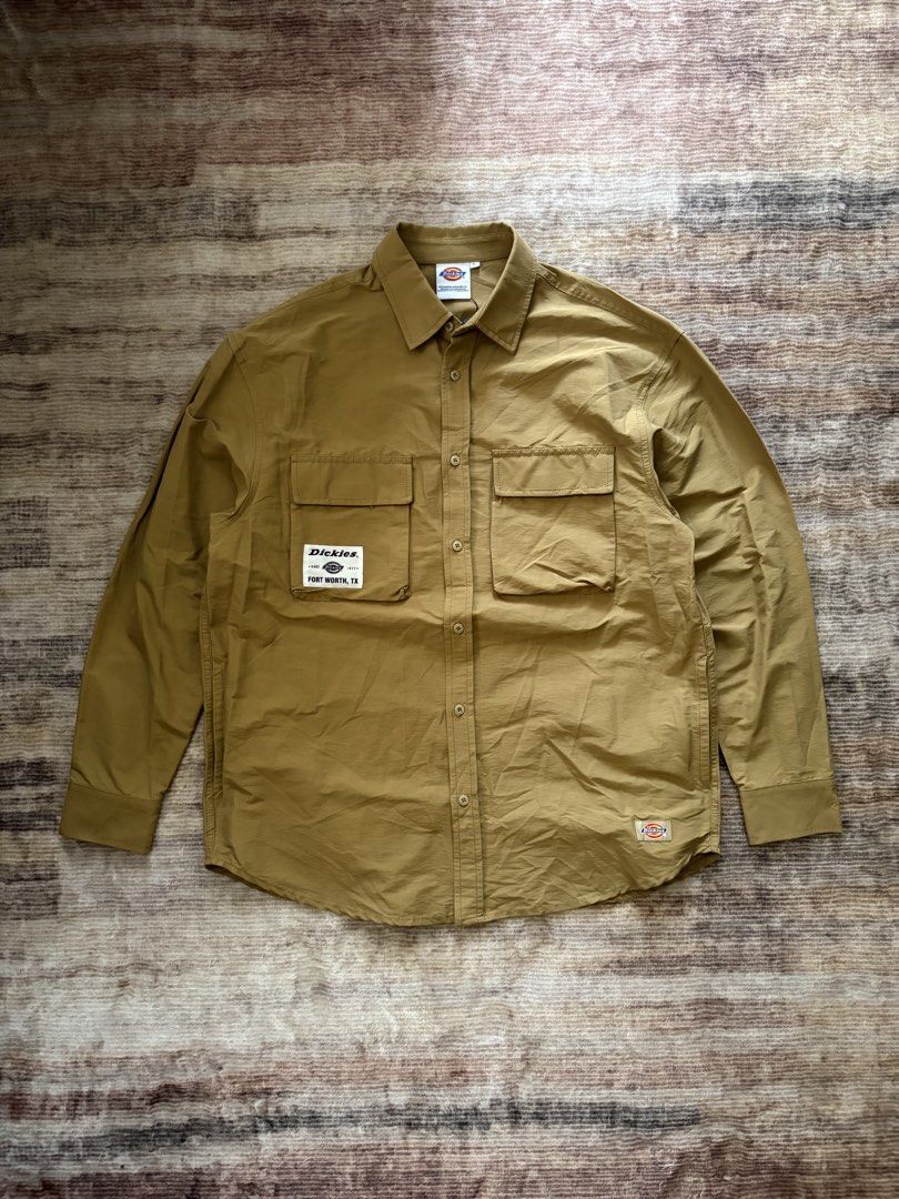 Dickies Brown Nylon Polo Jacket (Category: Coats, Jackets and Outerwear) located in Antipolo. Submitted by thearchivesproject (Listing ID 1467028324, Image 1). Description: 23 width 30.5 length.