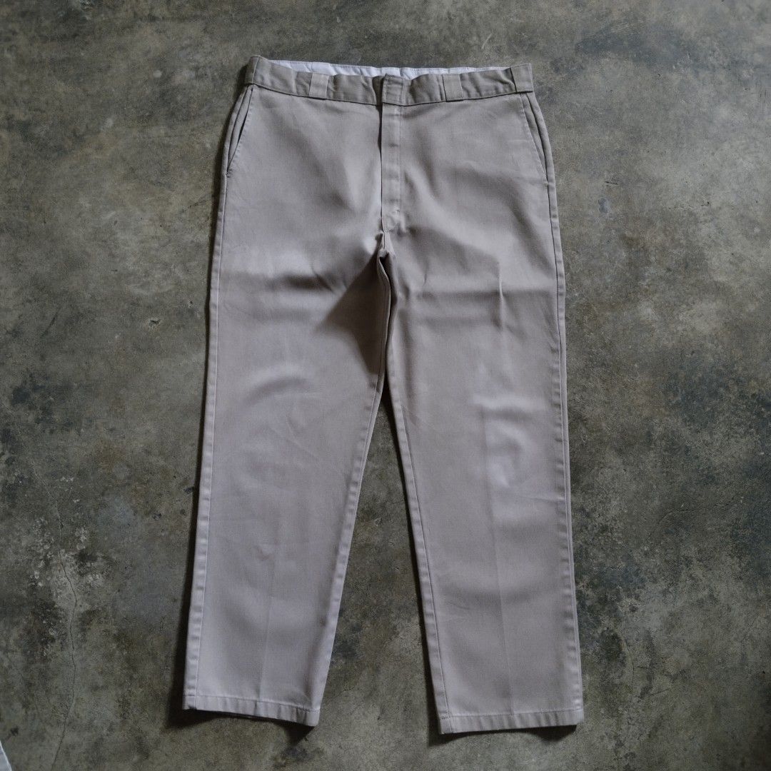 dickies khaki work pants (Category: Trousers) located in Bulacan. Submitted by hustleoverluckphv2 (Listing ID 1467019780, Image 1). Description: dickies khaki work pants 40 x 32 on tag Measurements Waist - 40" Length - 43" Hem - 9" Thigh - 13" Inseam - 31" Claim - 499.