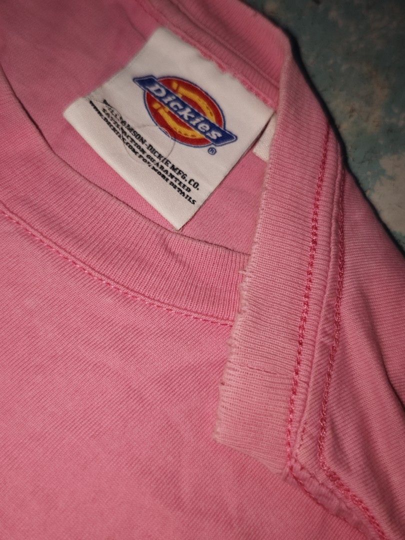 Dickies Pink T-Shirt with Large Script Logo Size L (Category: Tshirts & Polo Shirts ) located in Calauag. Submitted by cou1_h (Listing ID 1467090440, Image 3). Description: No cracks 9/10 color rate Issue nasa photos.