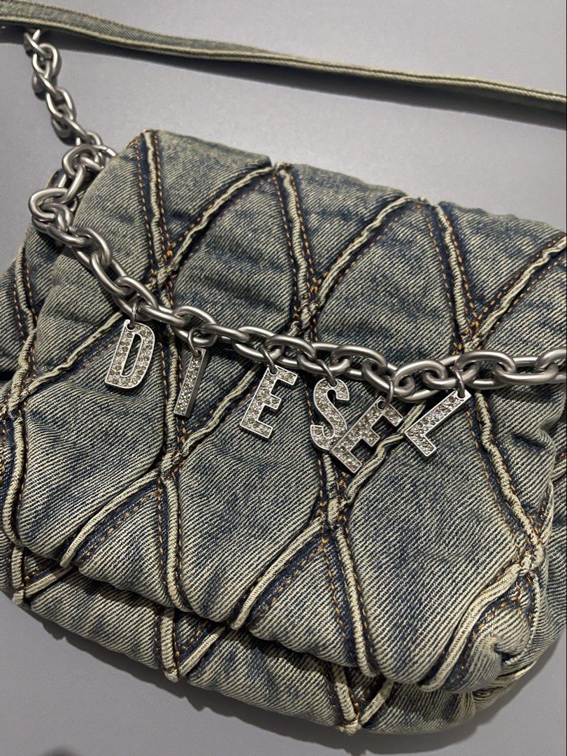 diesel shoulder bag (Category: Cross-body Bags) located in Compostela. Submitted by source_20 (Listing ID 1462437271, Image 2). Description: DIESEL DENIM SHOULDER BAG RANK AB GOOD CONDITION 📍DAVAO DE ORO CAN SHIP VIA JNT .