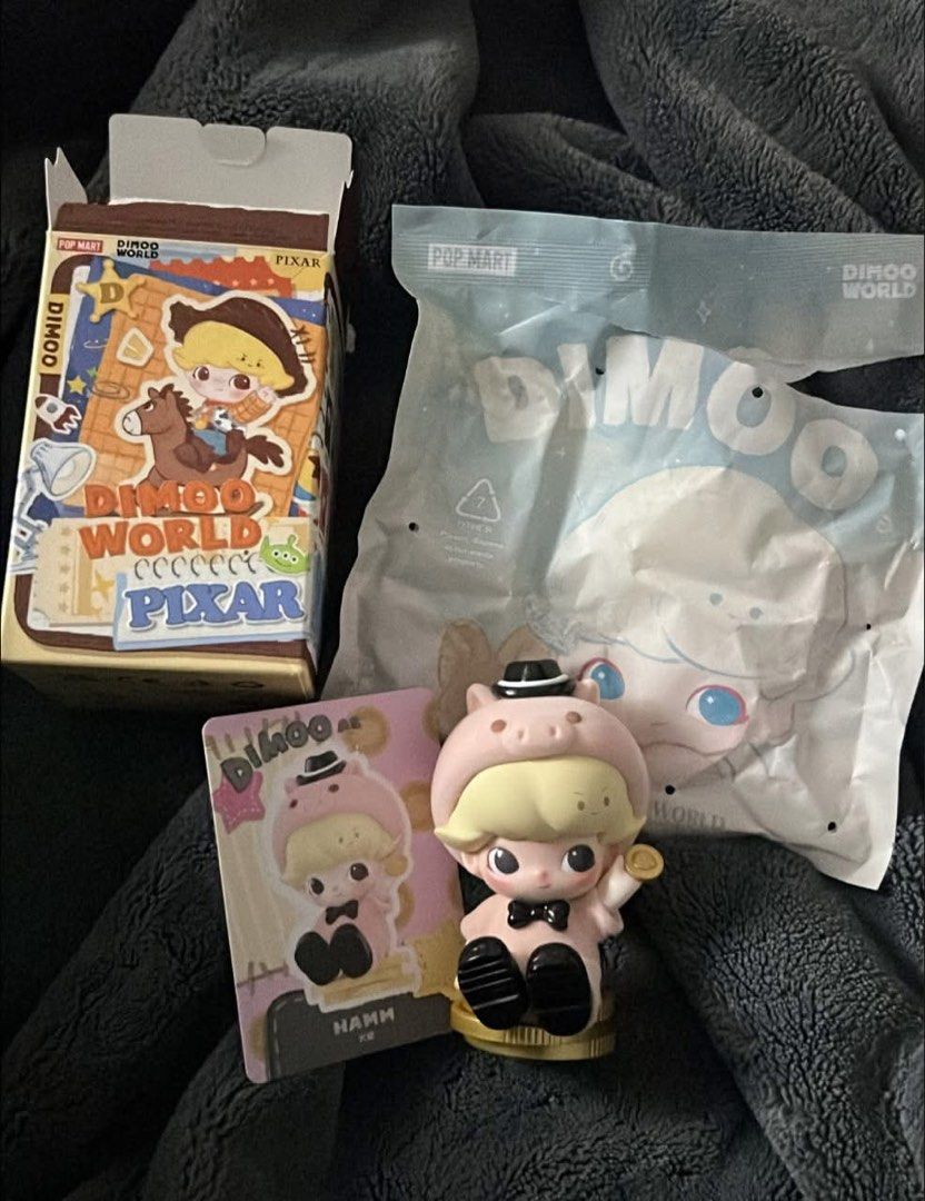 DIMOO PIXAR HAMM(TOY STORY) (Category: Designer & Blind Box Toys) located in Manila. Submitted by leizyas (Listing ID 1467154414, Image 2). Description: WTT / WTS / LFB Dimoo Pixar Hamm Opened Box, Opened Foil (FRESH PULL) Just bought it last Sept 25 @ Glorietta Pop Up IF Trade: Remy, Sulley, Buzz, Dash, Russel, Woody .