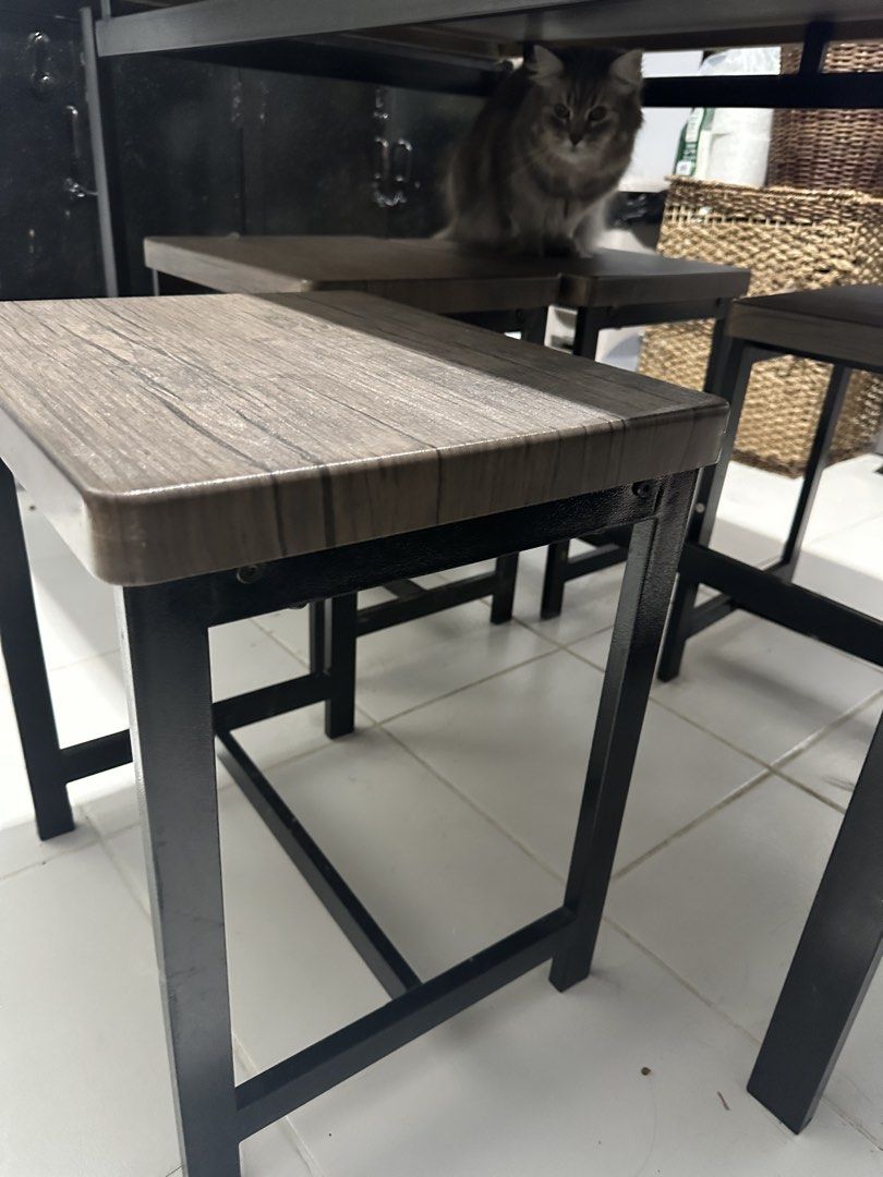 Dining Table for 4 (Category: Tables & Sets) located in Paranaque City. Submitted by chikugo (Listing ID 1467034121, Image 2). Description: Selling our preloved dining table. Bought for 9k in Landmark Makati 3-4 years ago. Measurement: 125x75x75cm RFS: Need a smaller table for space. Location: Moonwalk, Paranaque SF shouldered by buyer Will not fit in Sedan unless I disassemble it which is not ideal. Book L300 instead. Pm me if you have questions