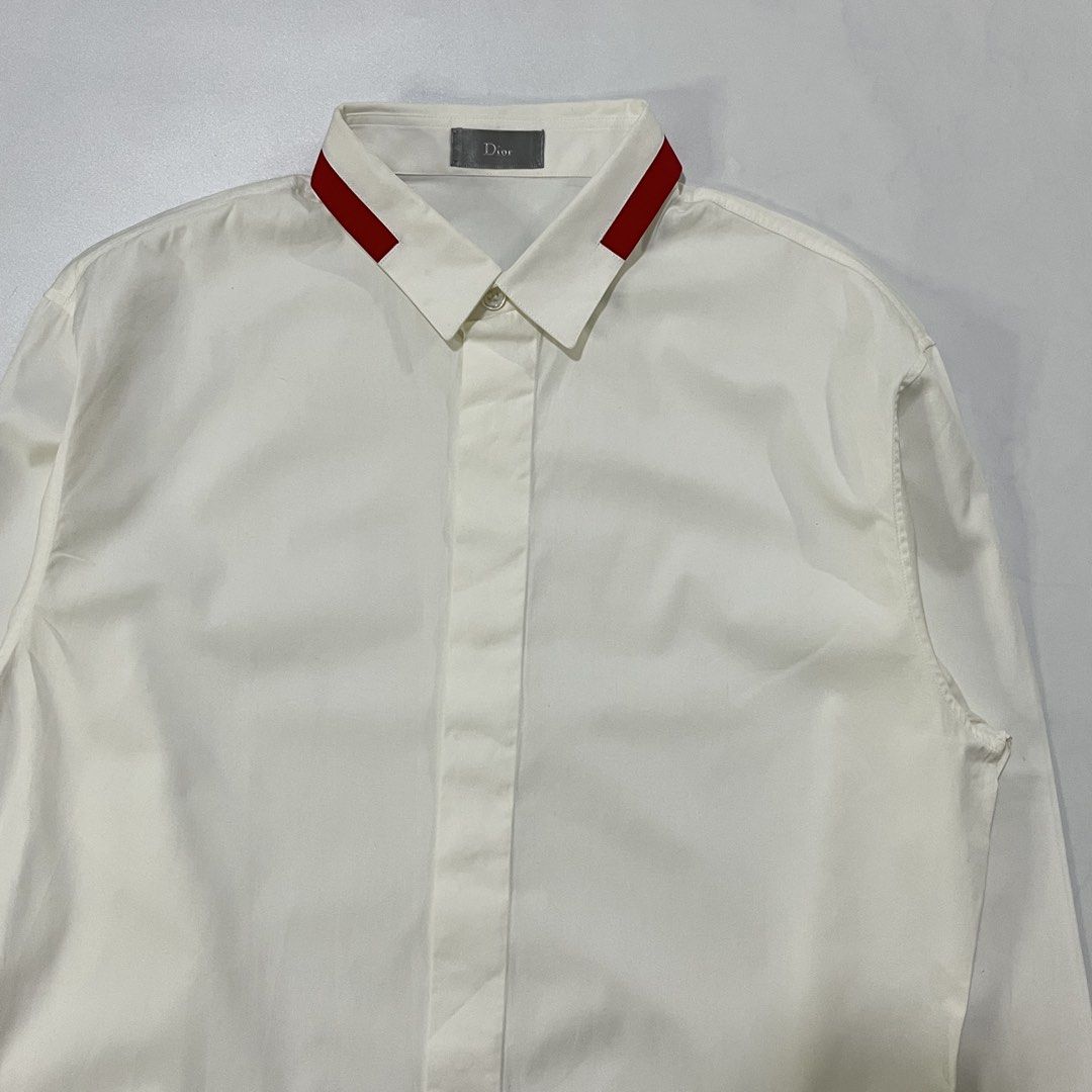 DIOR HOMME RED TAB SHIRT (Category: Luxury Apparel) located in Bacolod City. Submitted by the.finest (Listing ID 1467109060, Image 2). Description: Dior Homme Red tab Button up Shirt Tag Size: 38 Width: 19.5 Length: 29-30.5 Condition: 9/10 7,500+shipping fee.