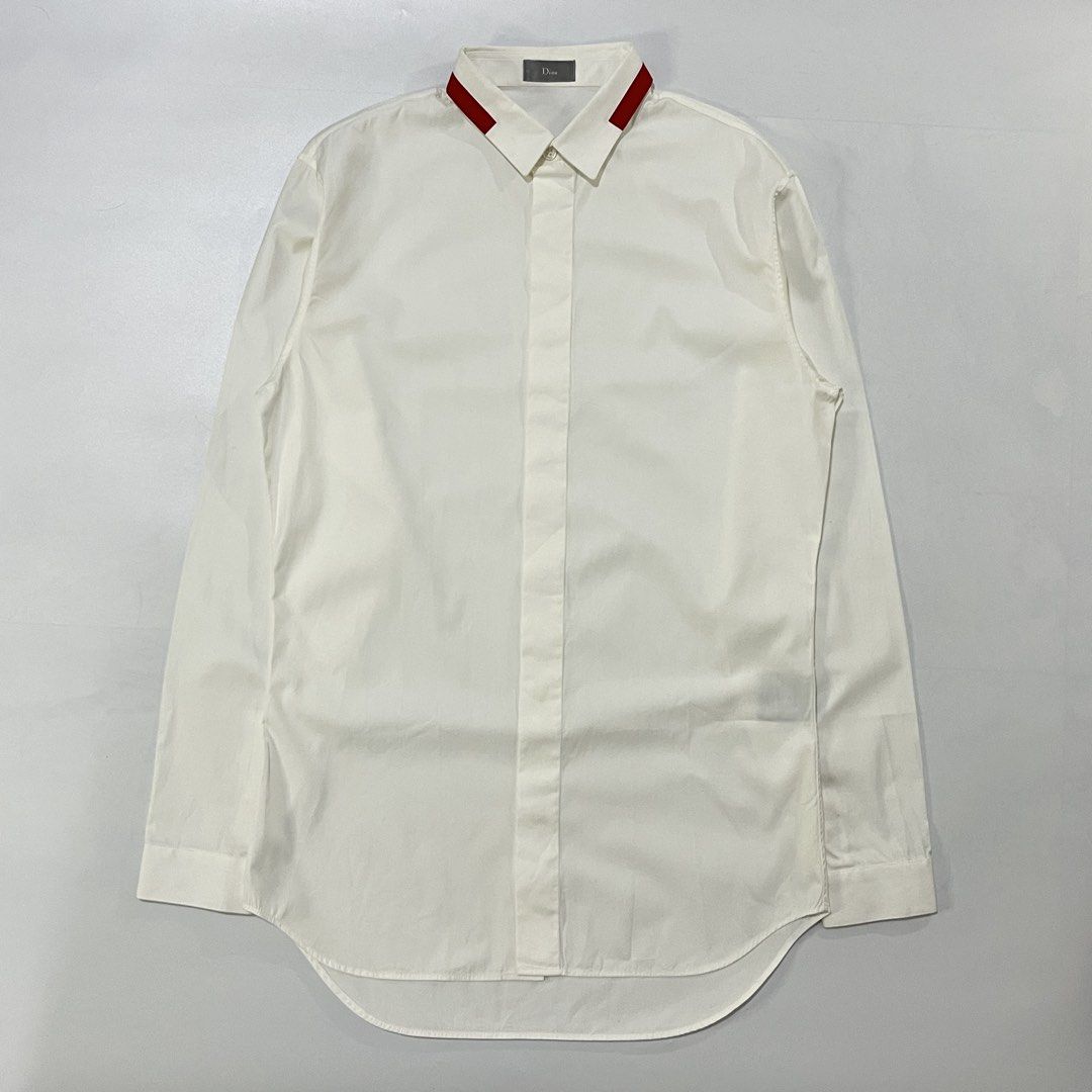 DIOR HOMME RED TAB SHIRT (Category: Luxury Apparel) located in Bacolod City. Submitted by the.finest (Listing ID 1467109060, Image 1). Description: Dior Homme Red tab Button up Shirt Tag Size: 38 Width: 19.5 Length: 29-30.5 Condition: 9/10 7,500+shipping fee.