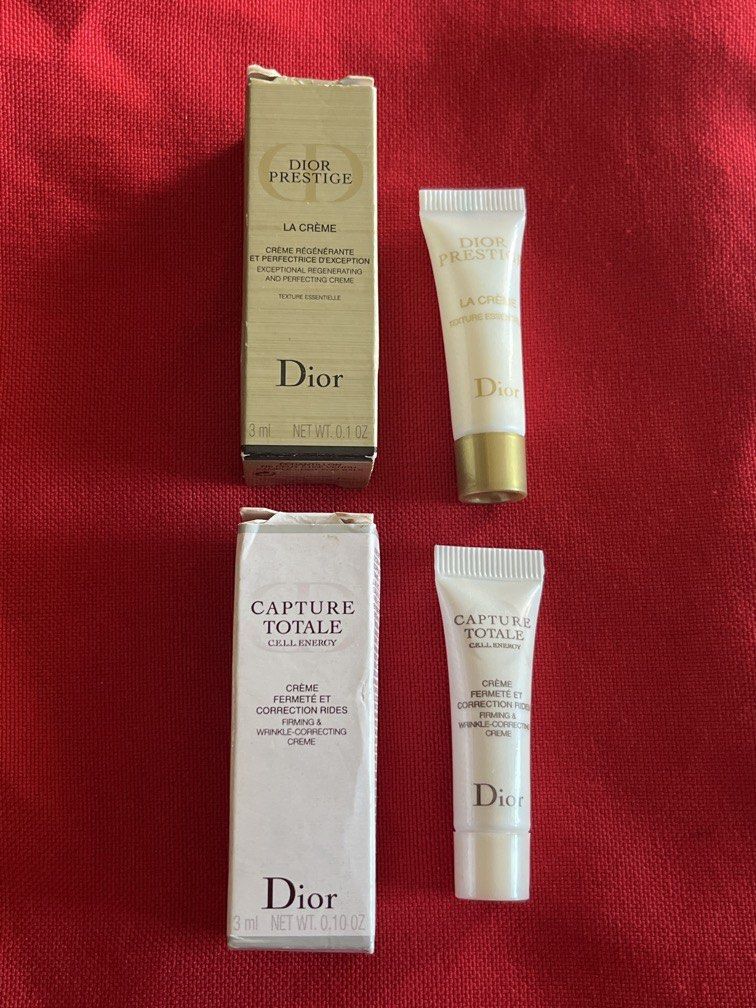 DIOR LE CREME (Category: Face Care) located in Manila. Submitted by luxeclassyshop (Listing ID 1466973425, Image 1). Description: DIOR PRESTIGE LECREAM ANTI AGING 3ml Capture TOTALE WRINGLE CORRECTION 3ml .