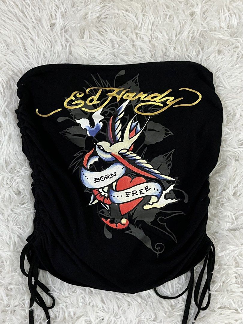 SOLD | Ed Hardy Tube Top (Category: Others Tops) located in Bacolod City. Submitted by minwonluvr (Listing ID 1467011556, Image 3). Description: no issues super niceee fits XS #vintage #y2k.