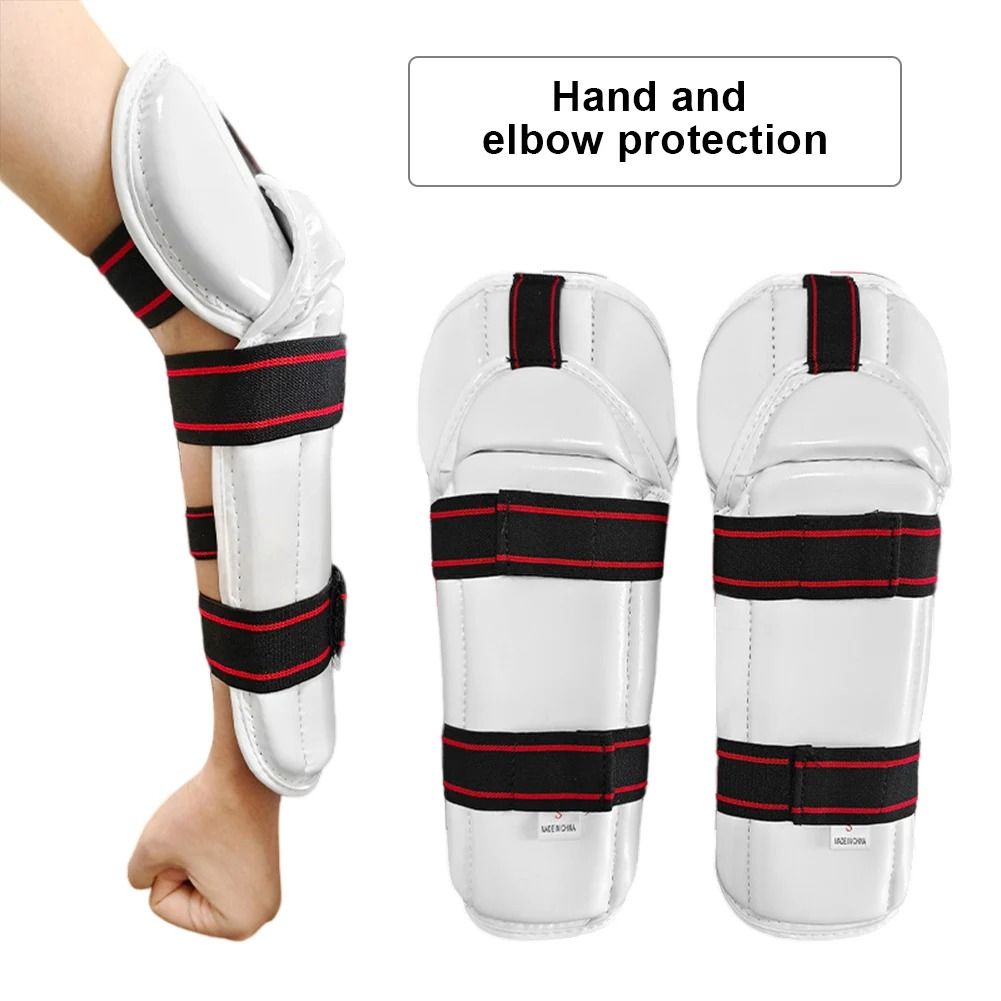Elbow Protective Pads with EVA Liner Arm Protection Guard Adjustable Taekwondo Protective Gear for Muay Thai （分類：運動與健身 - 有氧健身器材）位於 Hong Kong。 由 alexderive35591 提交（商品編號 1467121563，圖片 2）。簡介： 。