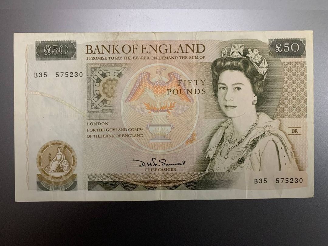 England 50 pounds banknote (Category: Currency) located in Indang. Submitted by vykolektor (Listing ID 1467095343, Image 1). Description: England 50 pounds Condition in photos Offer your price.