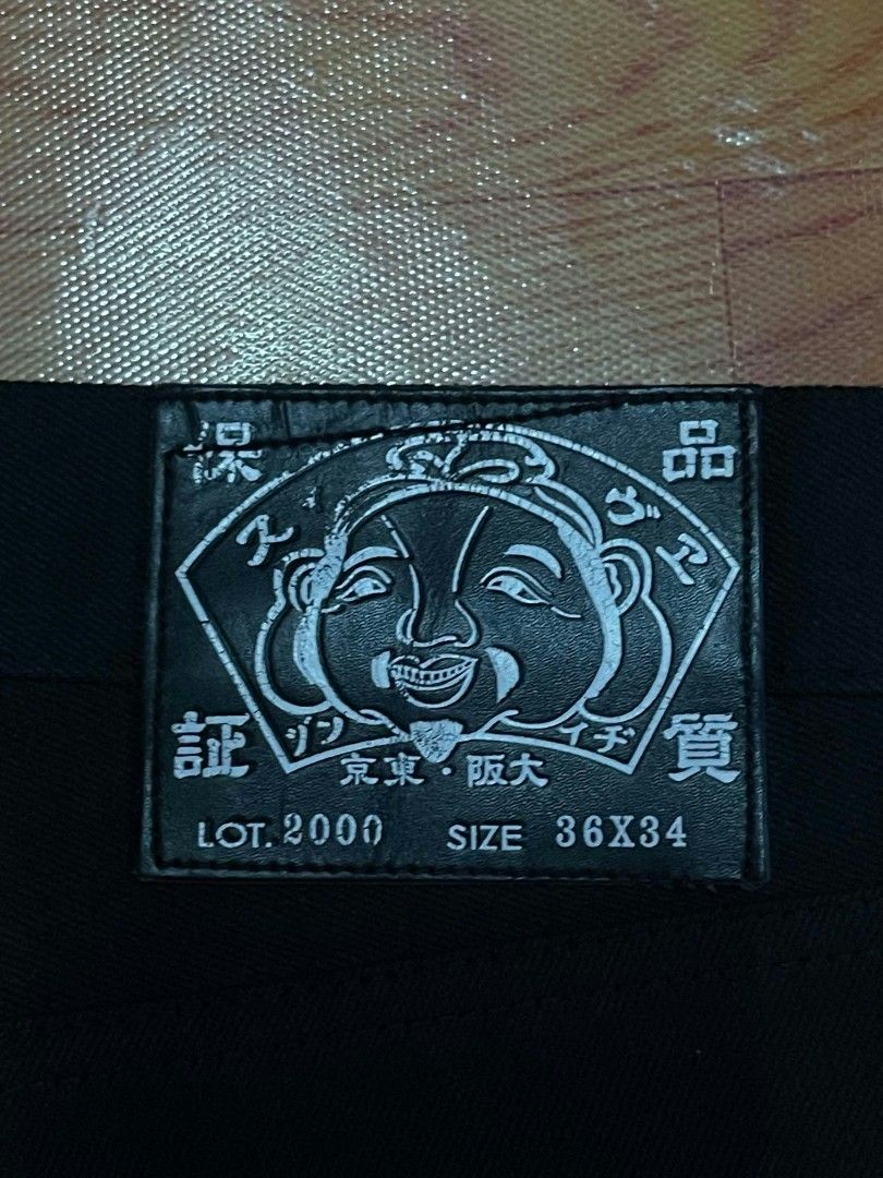 Evisu tiger (Category: Tshirts & Polo Shirts ) located in Manila. Submitted by thrift156 (Listing ID 1467113367, Image 2). Description: Tape Flat Dimes: Waist: 36" Length: 42" Thigh: 12" Hem: 8".
