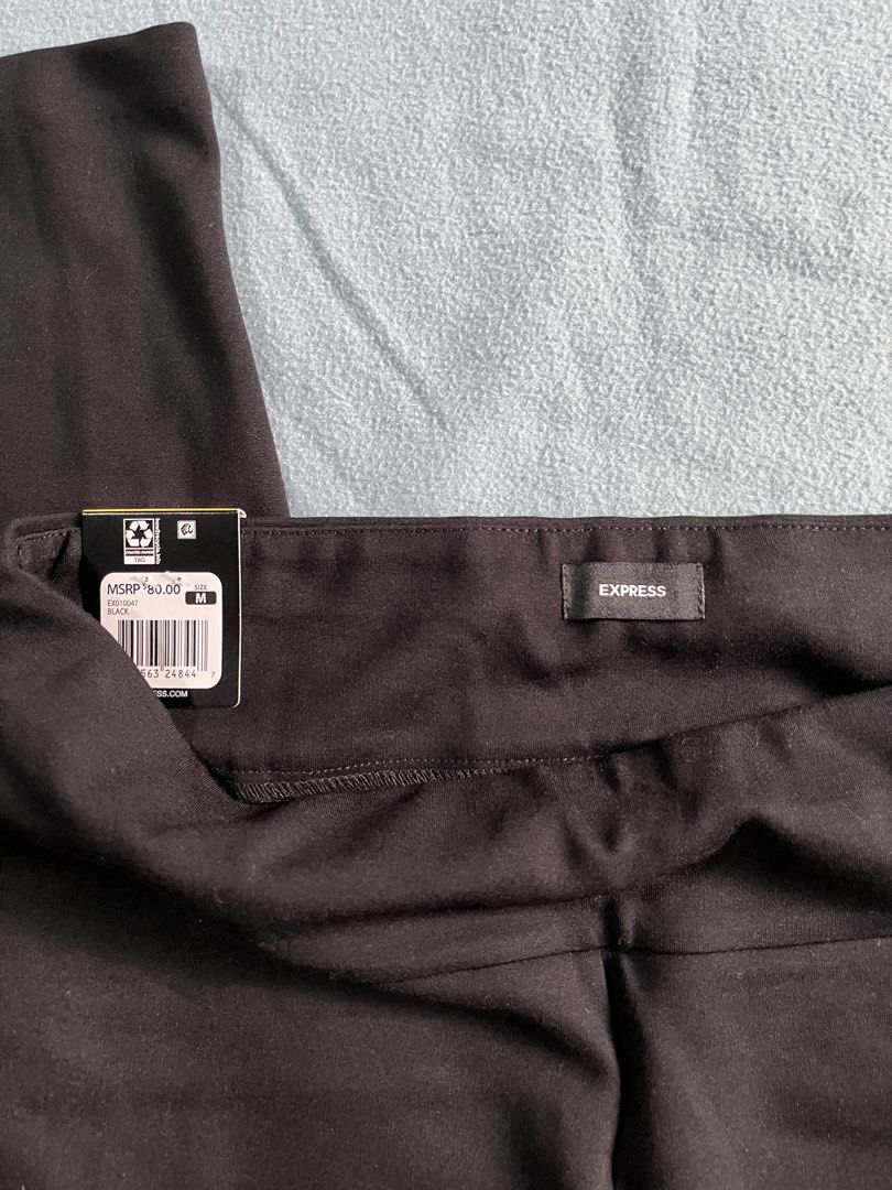 Express Black Ponte Pants Size M New with Tags (Category: Jeans) located in Manila. Submitted by sunshineapril (Listing ID 1466980977, Image 3). Description: Express ankle pants in black, size medium. Brand new, never worn, still has original store tags attached. Retails at eighty dollars. Thick stretch fabric, structured waistband, clean design. Great staple piece for work or going out. .