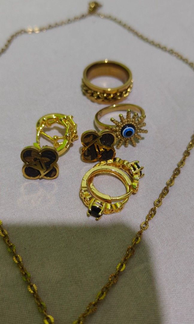 fashion jewelry (Category: Earrings) located in Las Pinas. Submitted by anne1411 (Listing ID 1467061999, Image 2). Description: necklace, earring, ring. take all. non tarnish..
