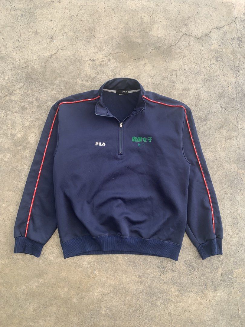 FILA Quarter-Zip (Q-Zip) (Category: Coats, Jackets and Outerwear) located in Manila. Submitted by gudthriftby.la (Listing ID 1467143195, Image 1). Description: (Good Condition) Size: Large Measurements Length: 25 Width: 22 Sleeve: 22 MOP: GCASH / MOD: J&T & LBC 🚚 Located: Sta Ana Manila, Philippines 🇵🇭 DM TO PURCHASE! 📩.