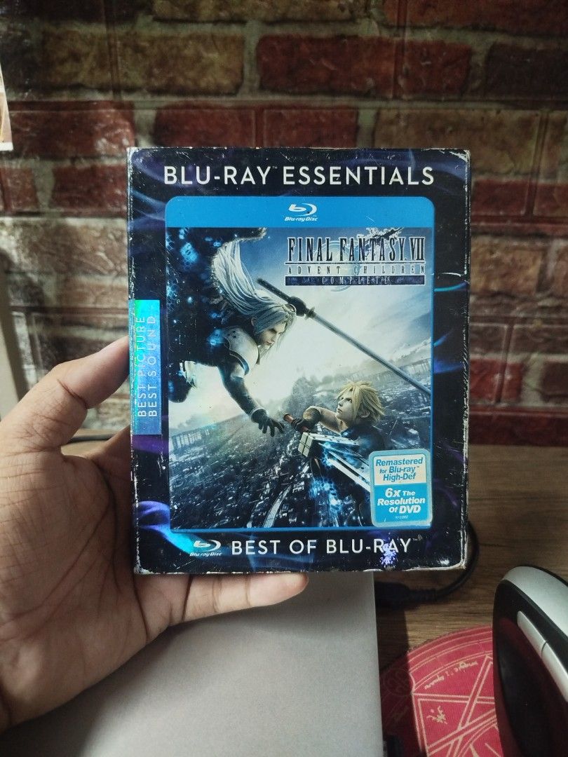 Final Fantasy VII Advent Children Complete Blu-ray (Category: PlayStation) located in Binan City. Submitted by pumpkiiin02 (Listing ID 1467038253, Image 1). Description: - Title: Final Fantasy VII Advent Children Complete - Format: Blu-ray (Disc, Case, and Slipcover included) - Edition: Extended Director's Cut with extra footage and revised scenes - Audio: Japanese, English, and French - Subtitles: Multiple languages available - Condition: Great 