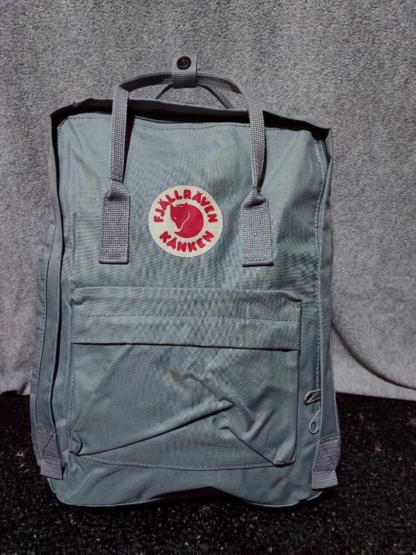 Fjallraven Kanken Backpack Grey (Category: Backpacks) located in Baguio. Submitted by jayrgijc52758 (Listing ID 1466978435, Image 1). Description: Fjall raven kanken Bluish gray Classic size Excellent condition 650.