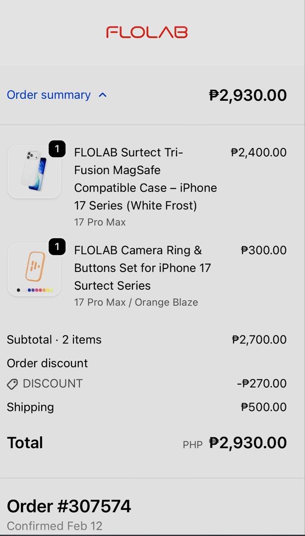 Flolab Surtect Case with Flolab Camera Ring and Buttons (Category: Cases & Sleeves) located in Meycauayan. Submitted by mykel_jan (Listing ID 1467101200, Image 3). Description: - Brandnew, sealed and unused White Flolab Surtect case with orange Flolab Camera Ring and Buttons - Bought online through Flolab.com for 2,930 php - Selling it for just 2,000 php - Reason for selling: Already sold my 17 promax.